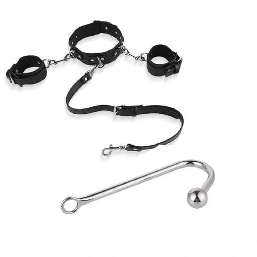 Collar Anal with Beaded 5334 Hook Elegant and Cuffs 0904